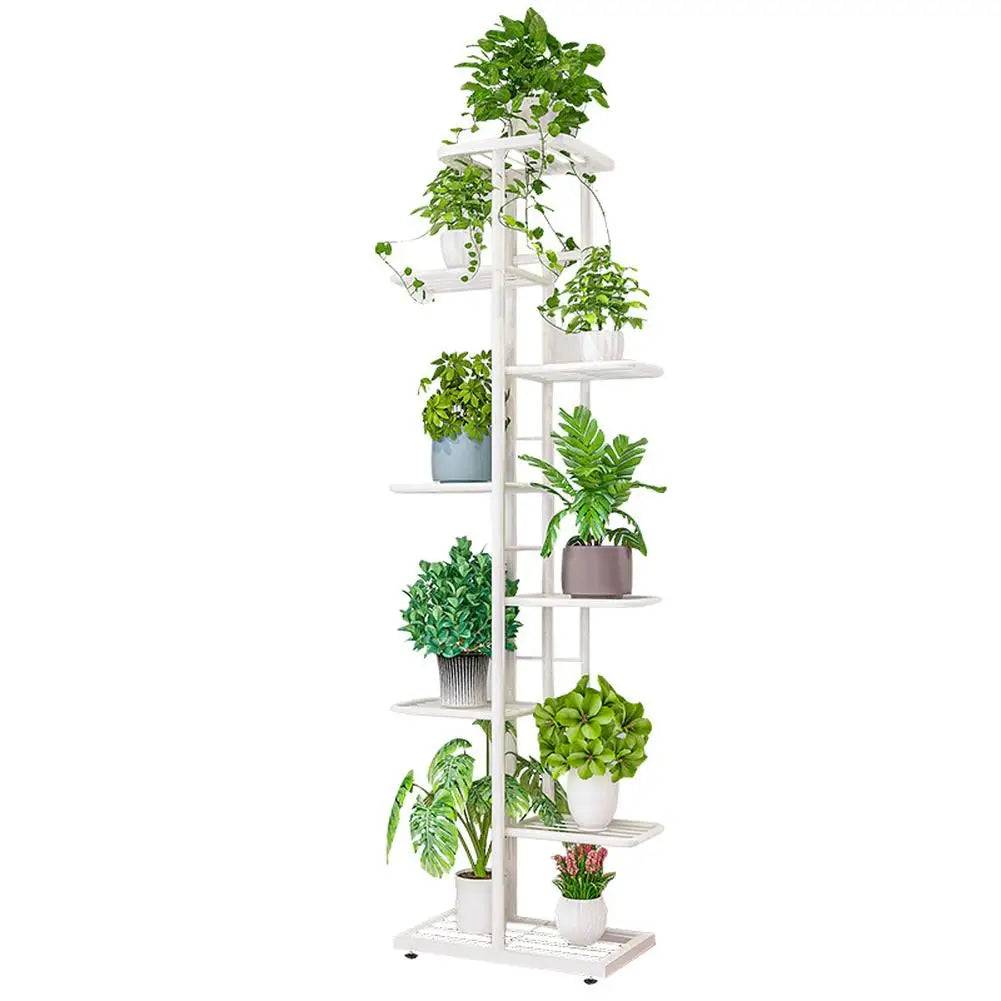 Eight-Tier Metal Plant Stand For Indoor Outdoor Display - Home and Haven Store