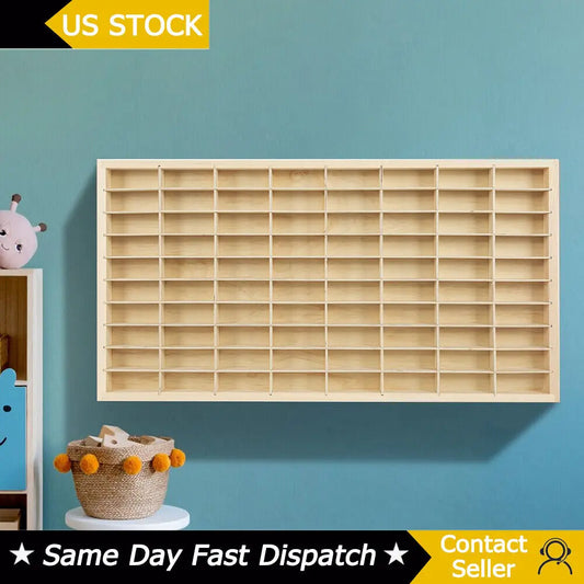 Wood Display Shelf For 80 Diecast Cars Hot Wheels Collectibles