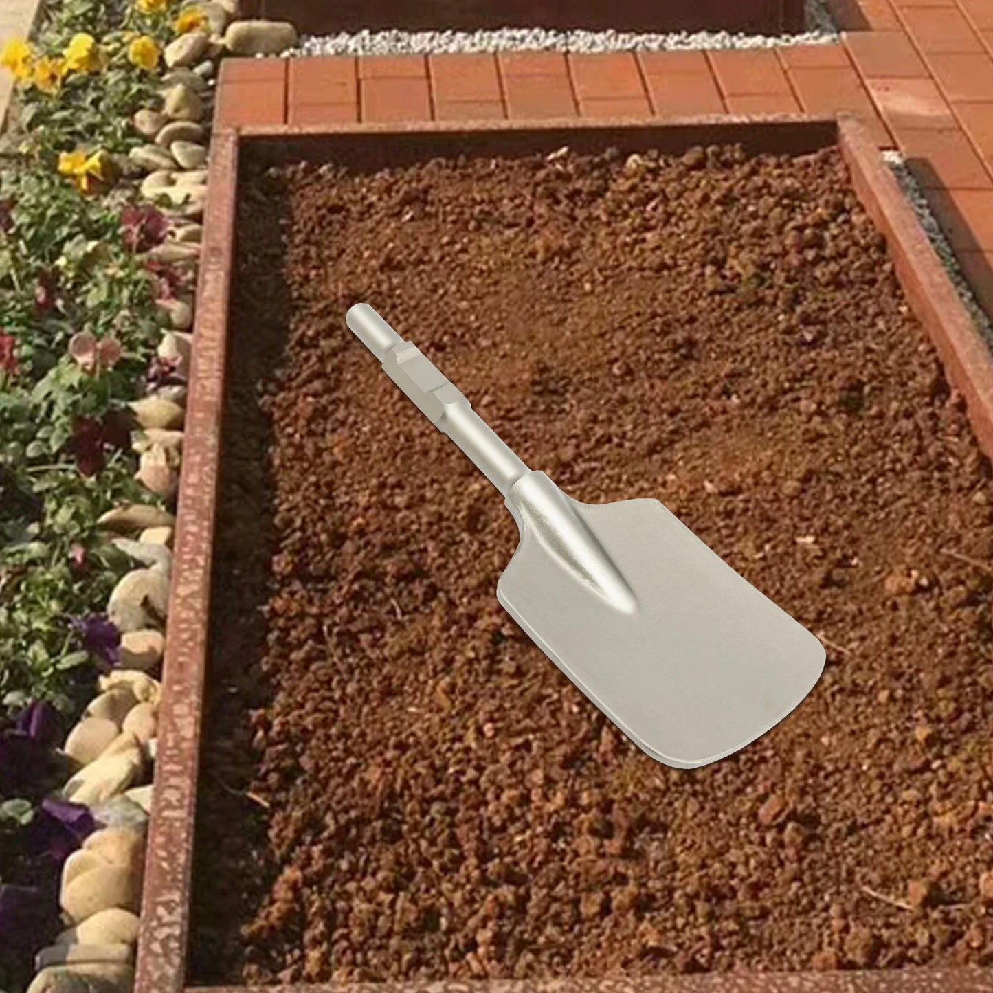 Long Handle Electric Hammer Shovel For Construction And Landscaping