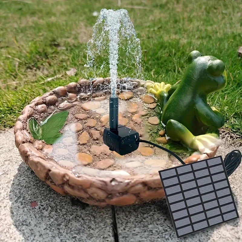 Solar Fountain With 6 Nozzles 1.4W Panel Floating Water Pump - Home and Haven Store