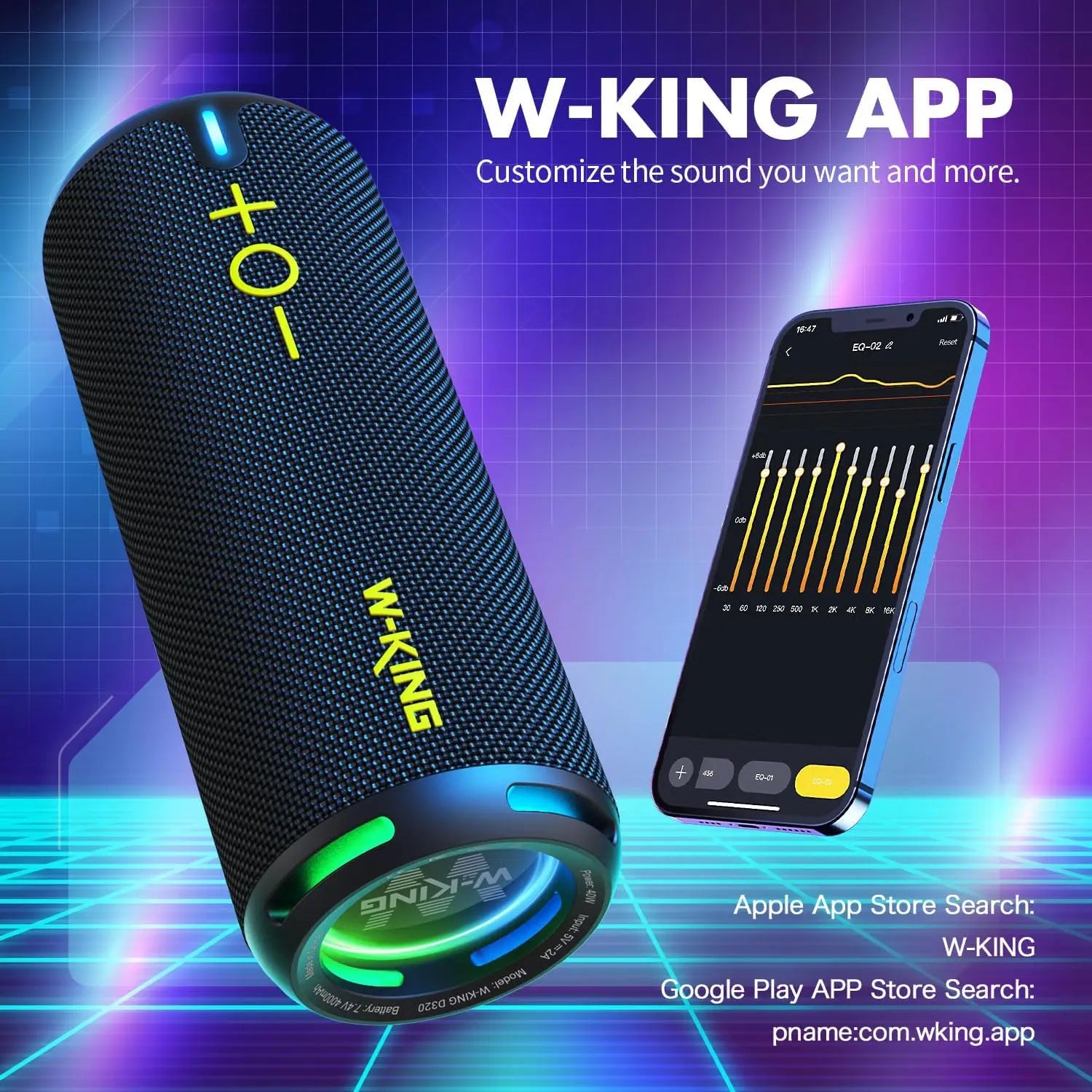 W-King D320 40W Portable Speaker IP67 Waterproof Bluetooth - Home and Haven Store