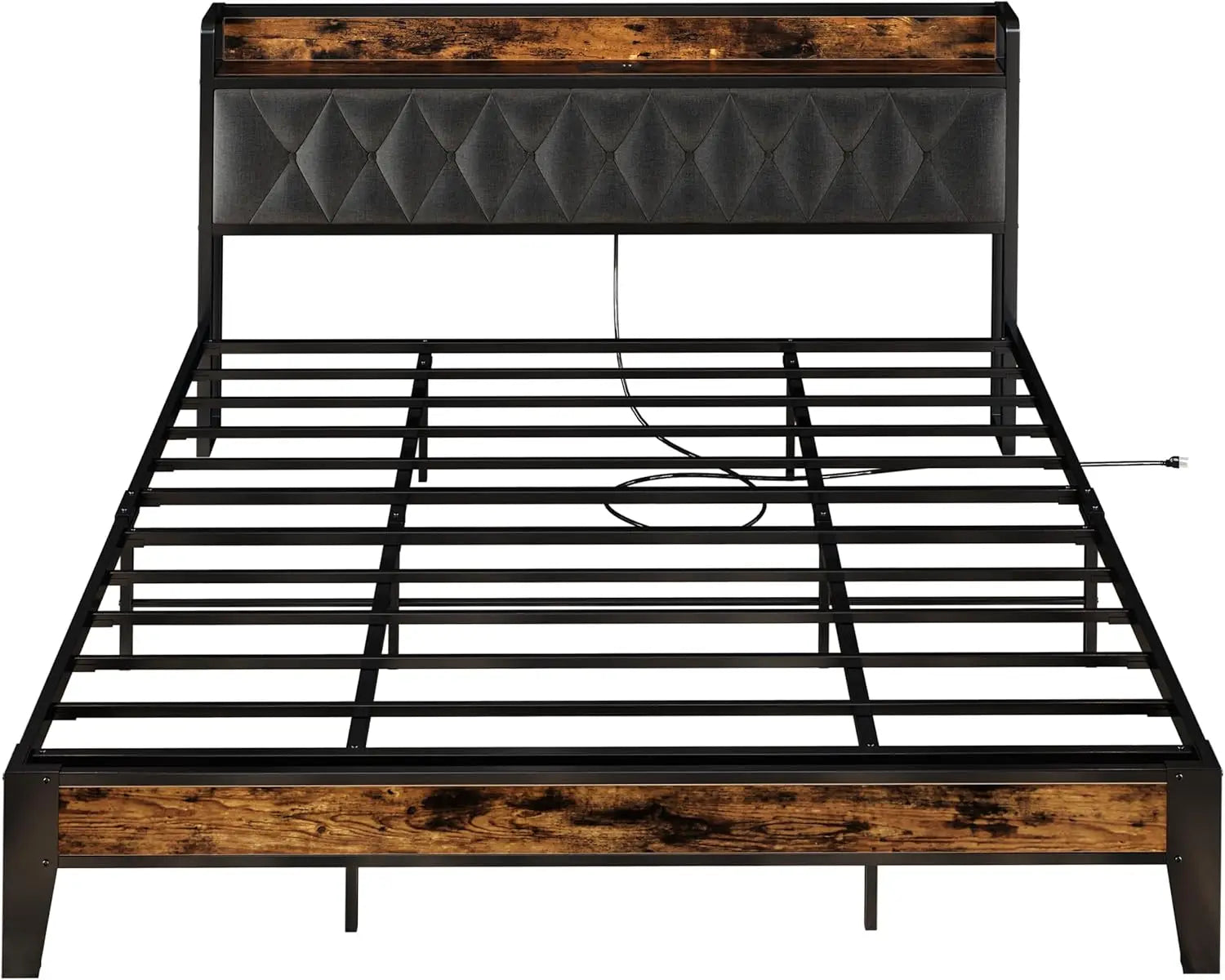 Anctor Bed Frames With Storage Headboard Outlets No Box Springs - Home and Haven Store