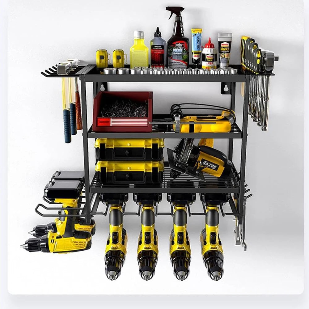 TWISTER.CK Power Tool Organizer 4-Tier Wall Mount Garage - Home and Haven Store