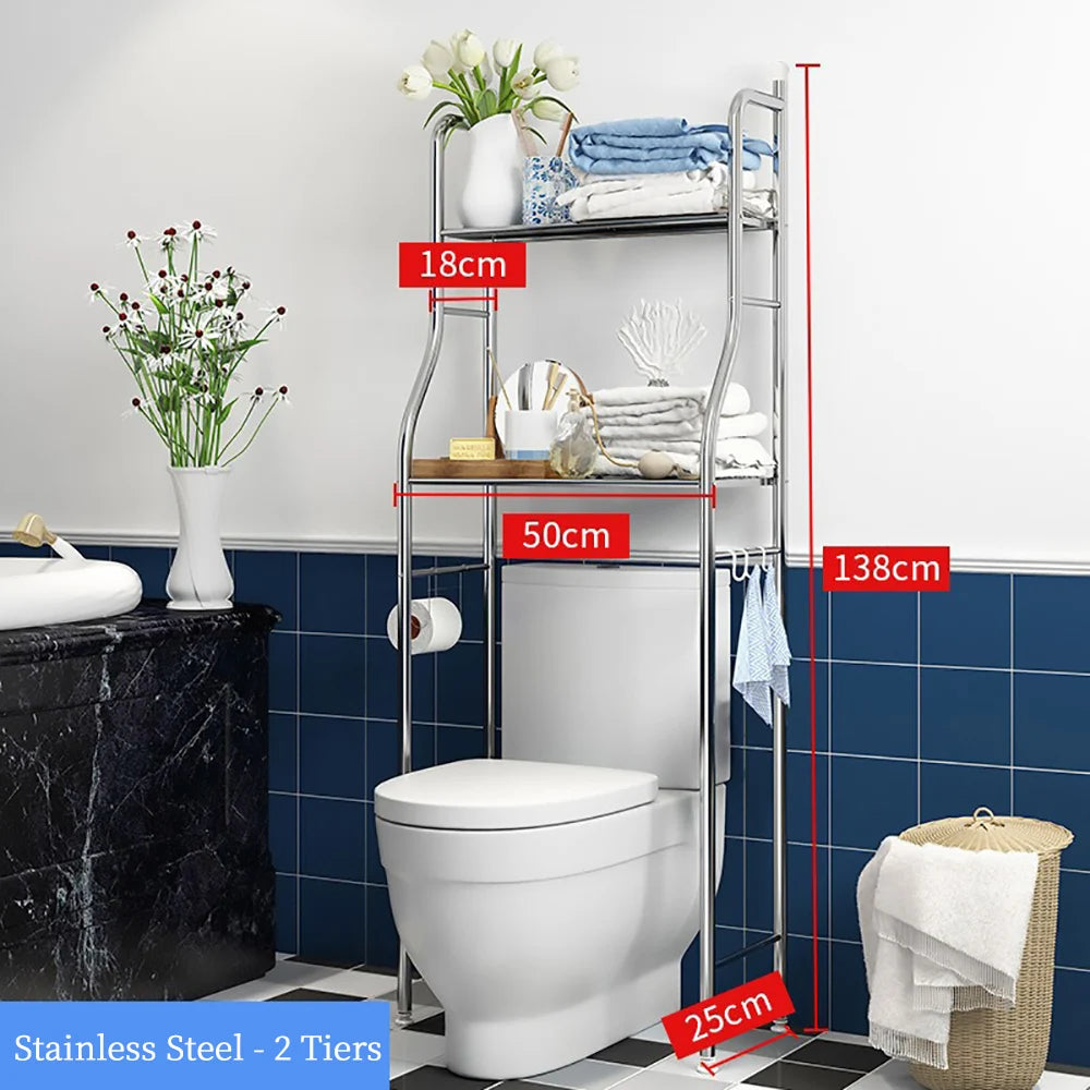 HiMiss Over The Toilet Bathroom Storage Shelf Organizer Rack