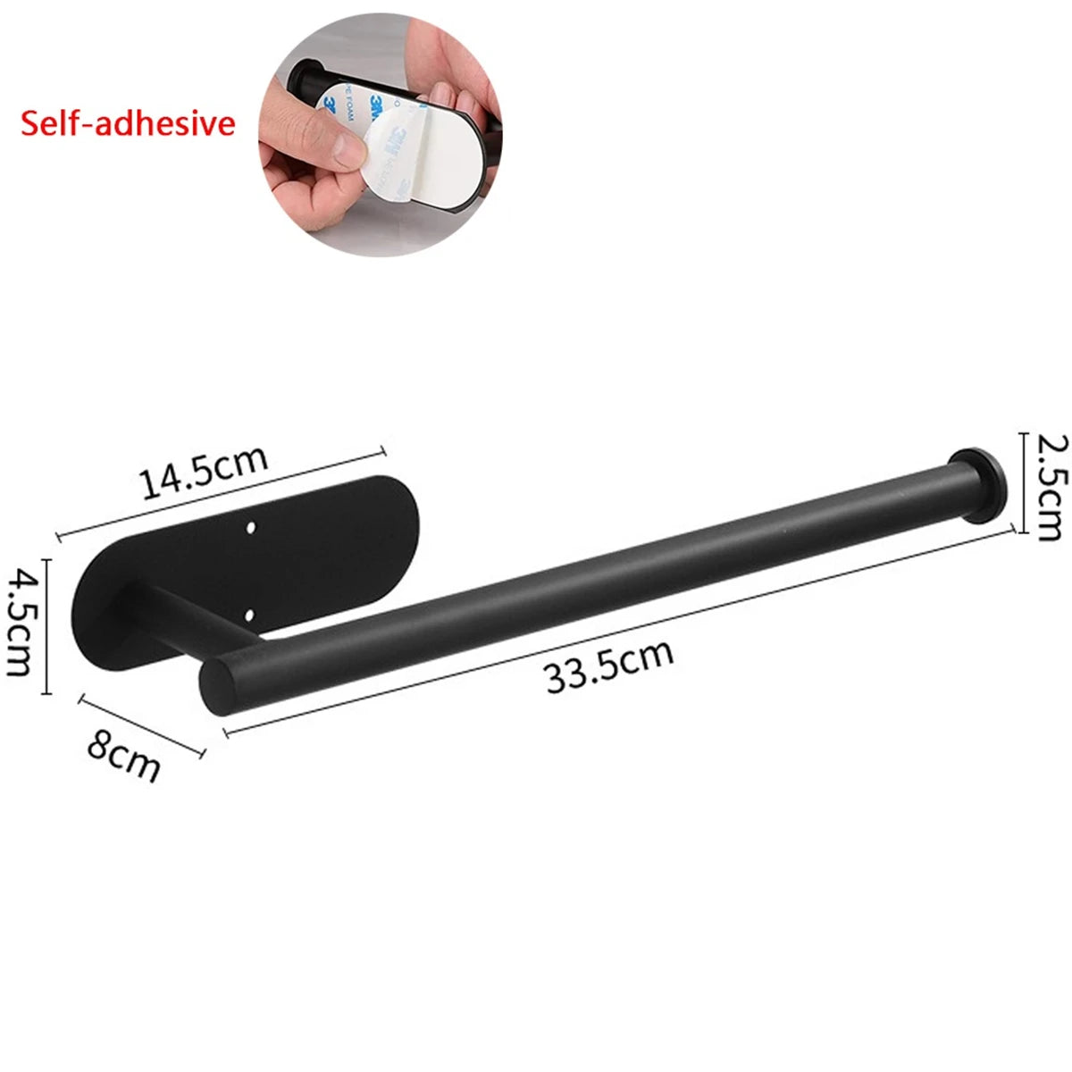 Modern Adhesive Metal Paper Towel Holder For Kitchen Storage