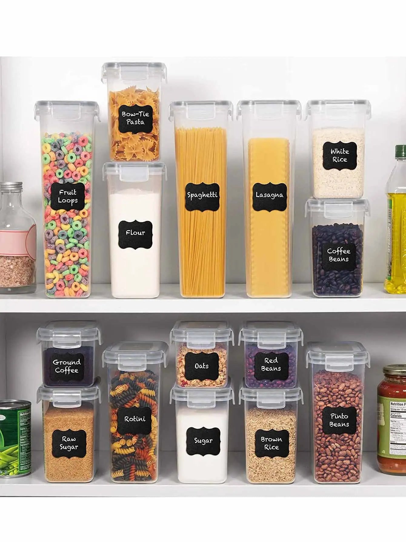 Airtight Food Storage Containers With Labels 24 Piece Set - Home and Haven Store