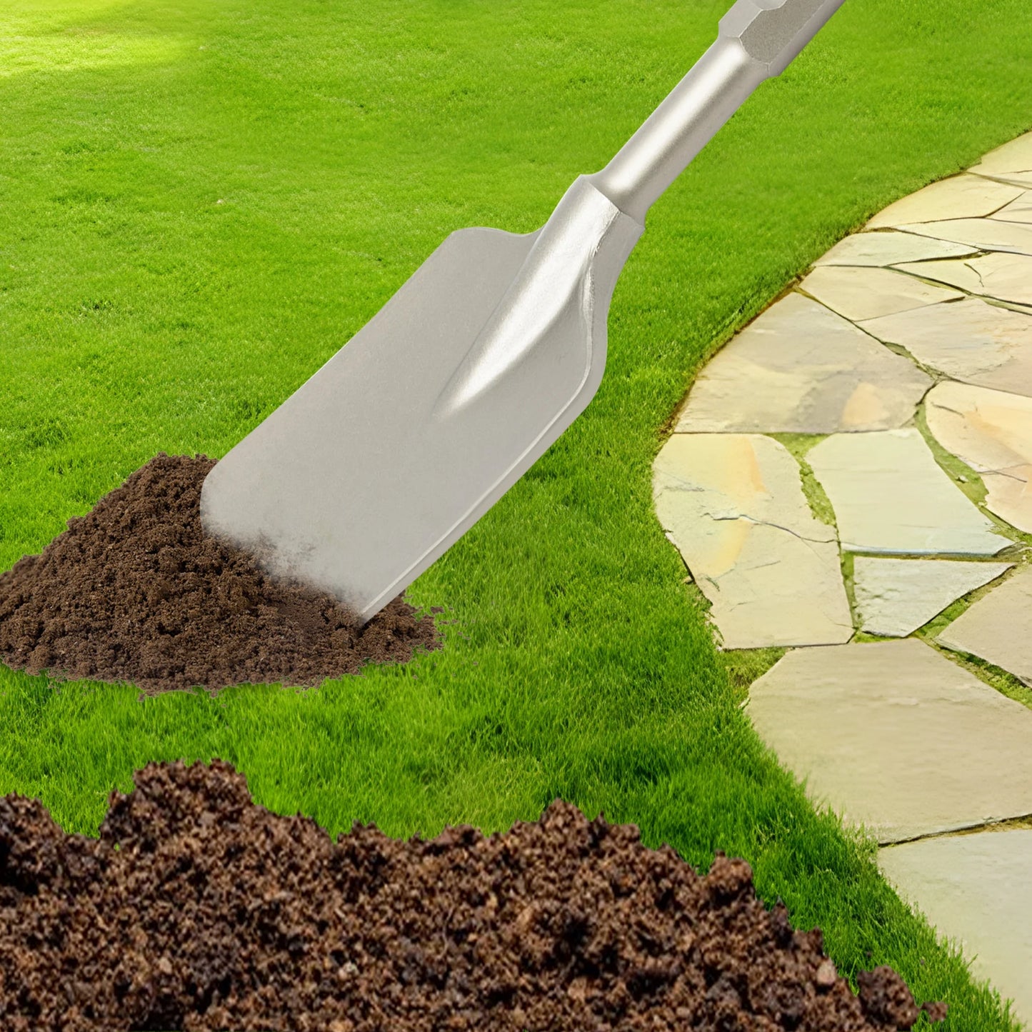 Long Handle Electric Hammer Shovel For Construction And Landscaping