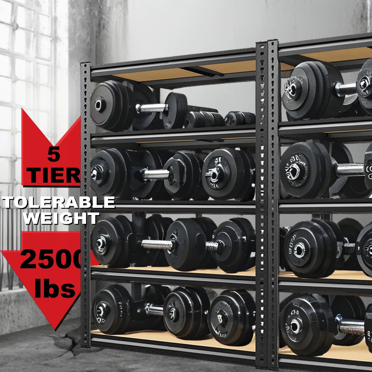 Heavy Duty Garage Shelving Units 2000 Lb Capacity Adjustable