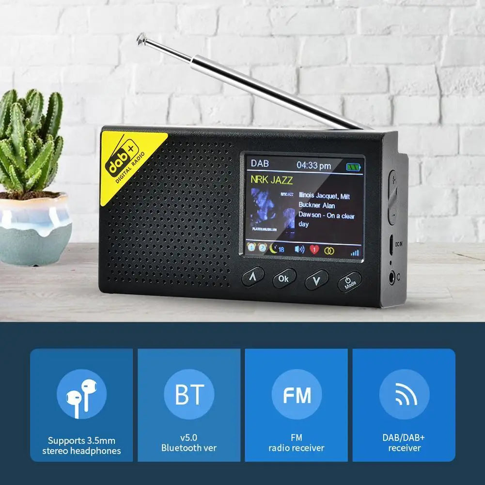 HOSPORT Portable Digital Radio Bluetooth 5.0 DAB FM Receiver - Home and Haven Store