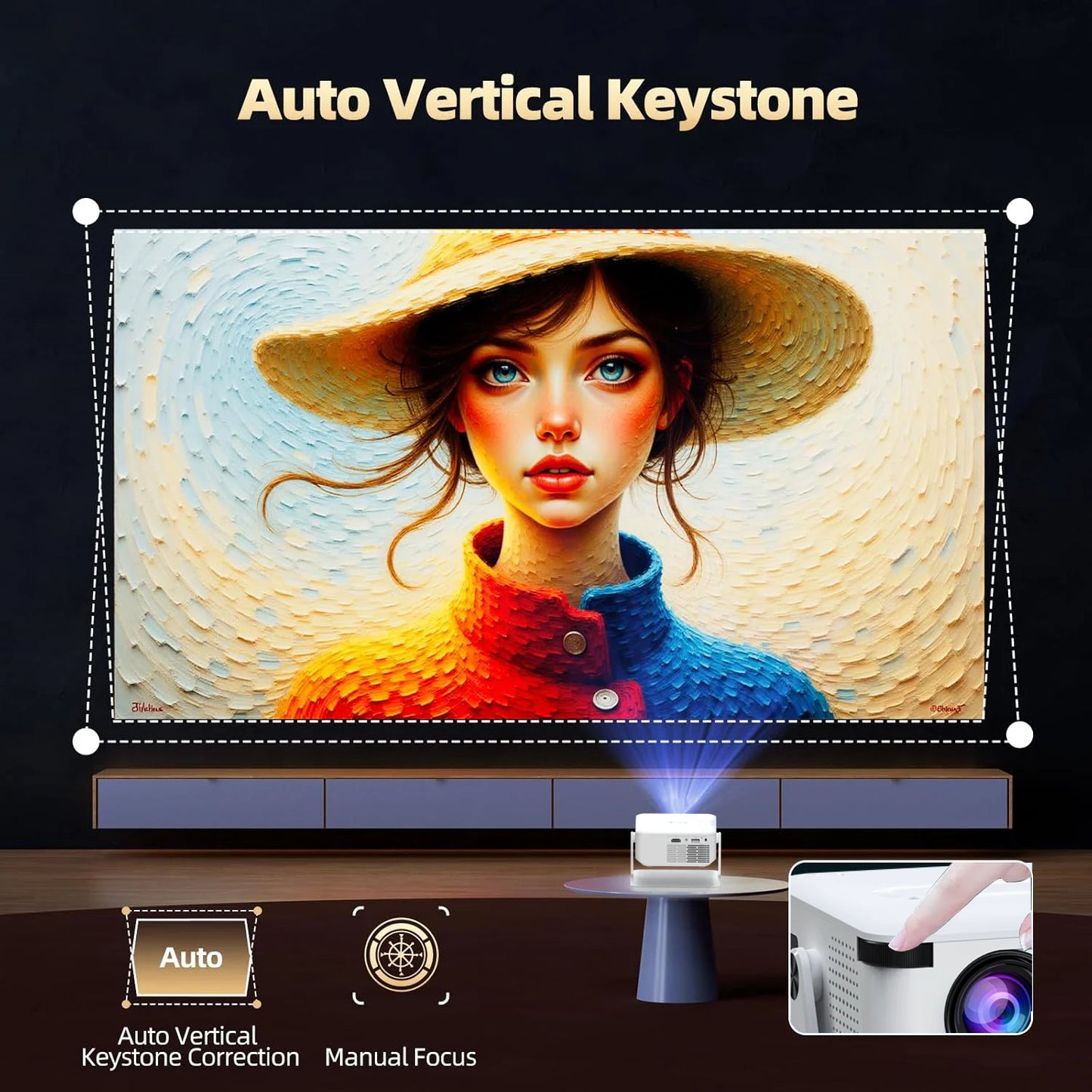 Xnano Android Projector 300 ANSI Lumens With HDMI Wireless