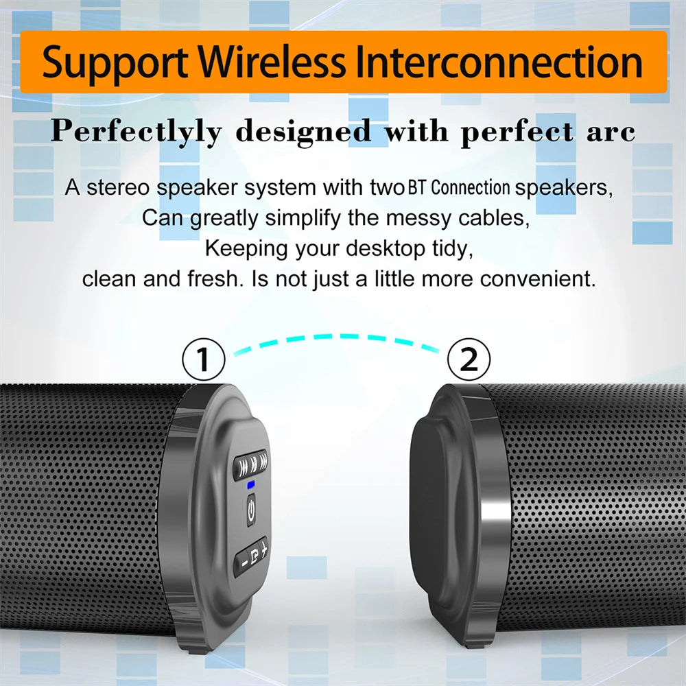 CURUK Bluetooth Sound Bar With Subwoofer Home Theater Speaker - Home and Haven Store