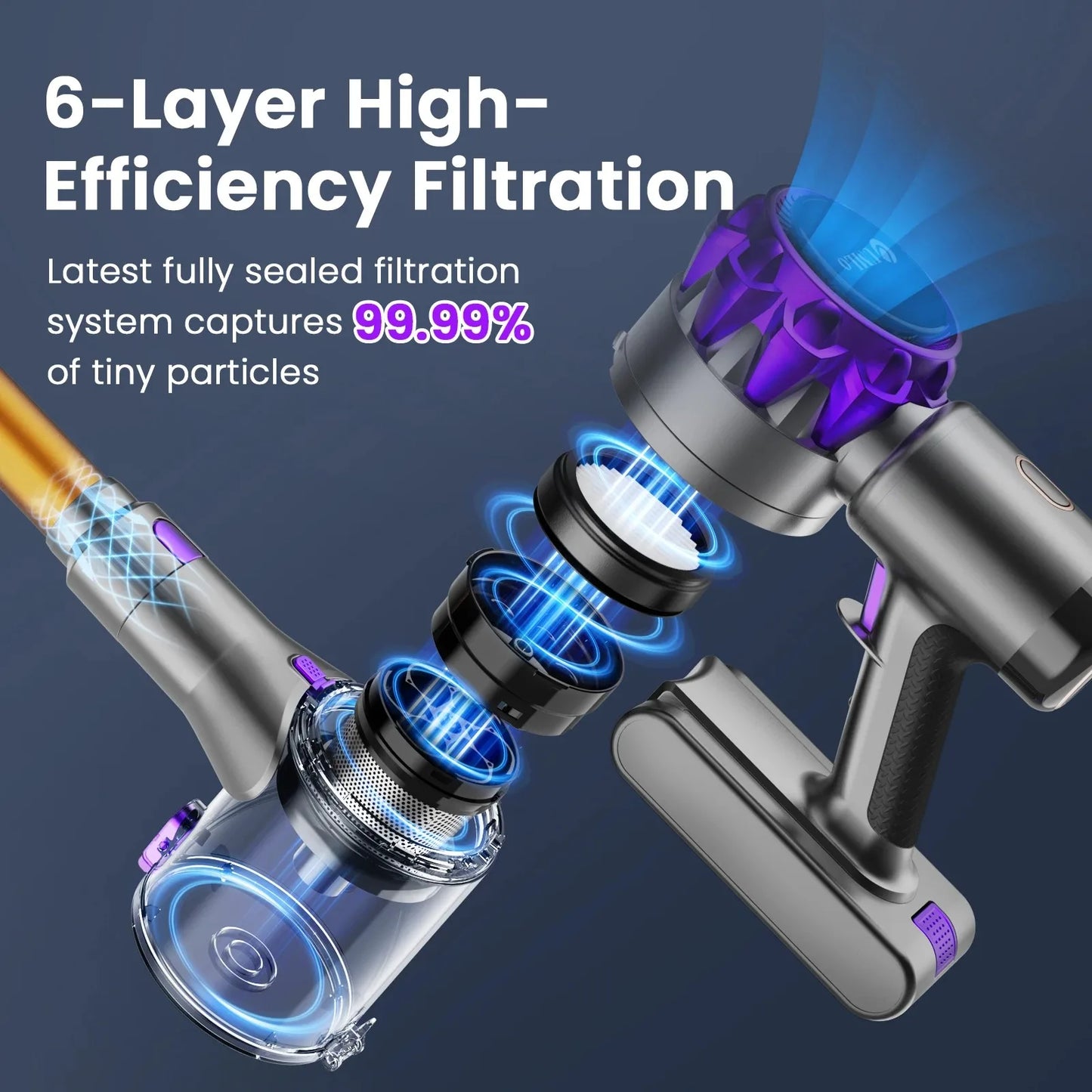 INSE S3P Cordless Vacuum Cleaner With LED Display 55 Minute Run Time