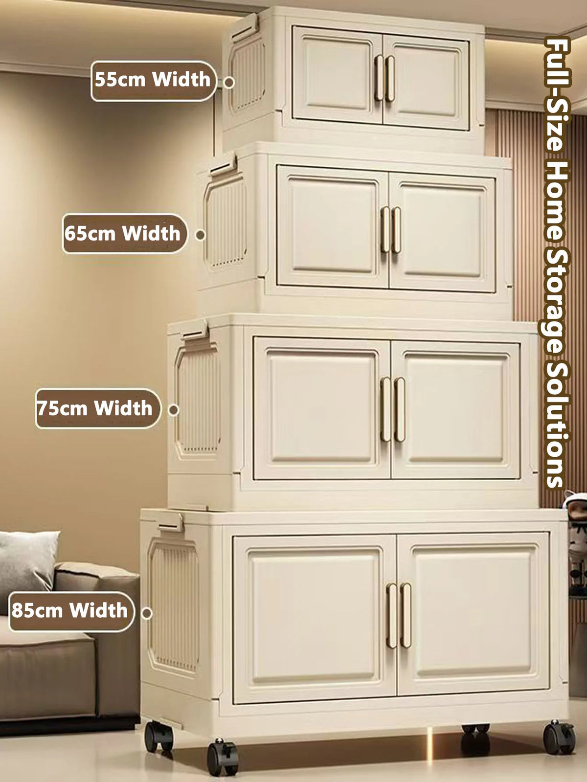 Foldable Plastic Multi Layer Storage Cabinet For Home Organization