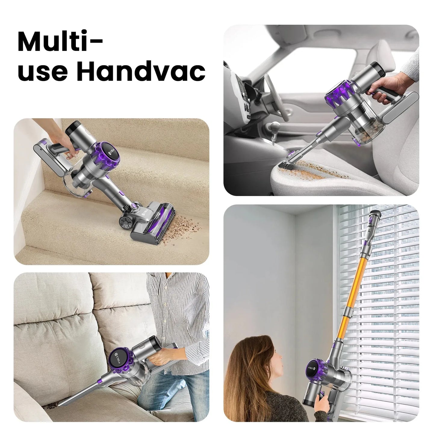 INSE S3P Cordless Vacuum Cleaner With LED Display 55 Minute Run Time