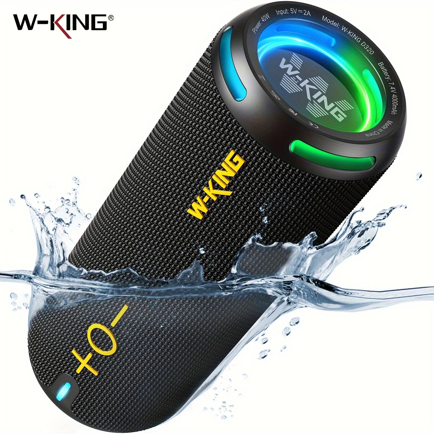 W-King D320 40W Portable Speaker IP67 Waterproof Bluetooth - Home and Haven Store