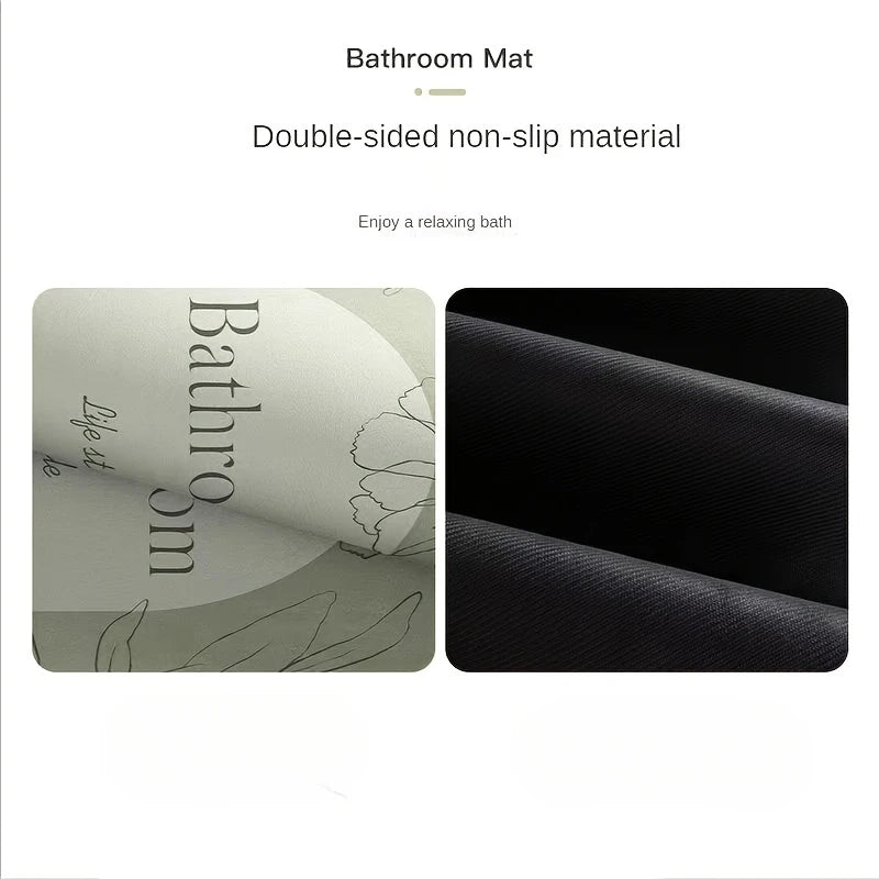 Square Diatomaceous Earth Non Slip Water Absorbent Bathroom Floor Mat