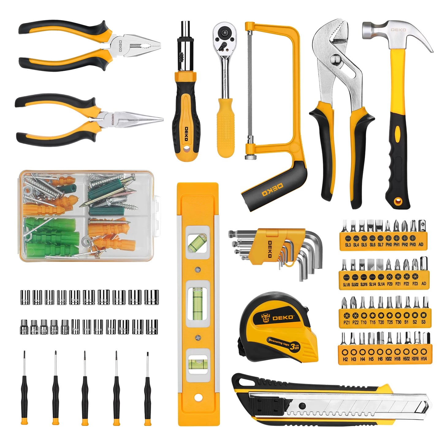 DEKOPRO 228Pcs Socket Wrench Auto Tool Kit With Case - Home and Haven Store