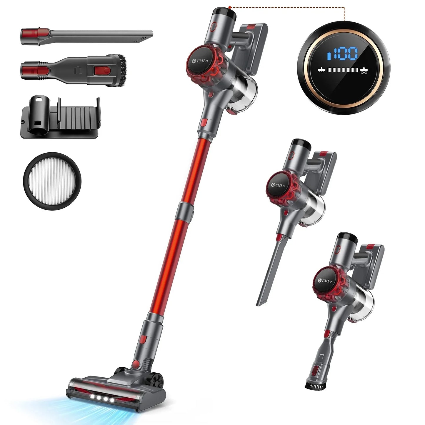 INSE S3P Cordless Vacuum Cleaner With LED Display 55 Minute Run Time