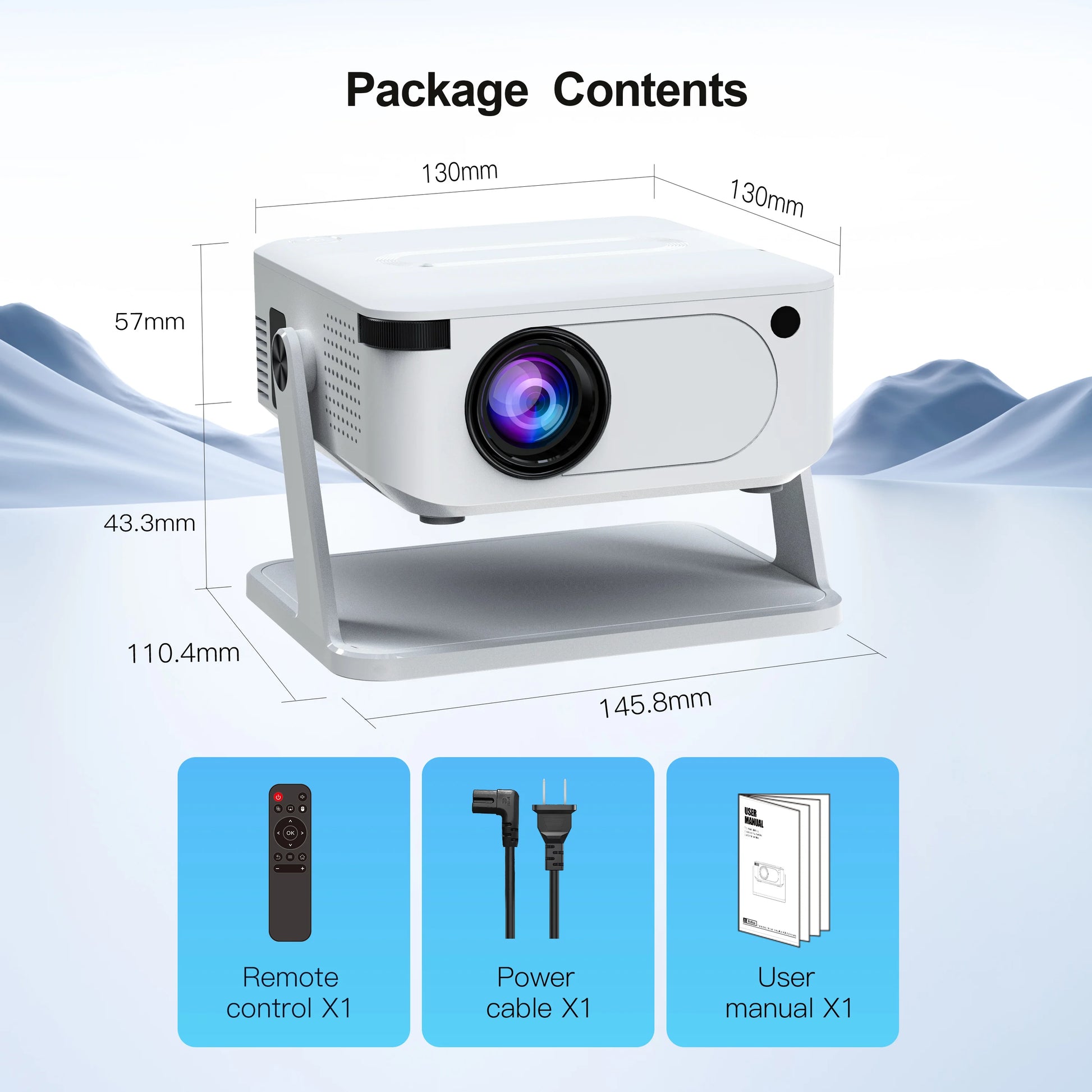 XNANO HA109 Mini Projector Android With WiFi6 BT 5.0 - Home and Haven Store
