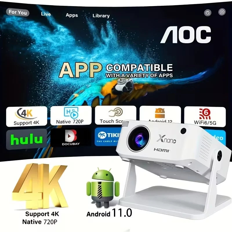 XNANO HA109 Mini Projector Android With WiFi6 BT 5.0 - Home and Haven Store