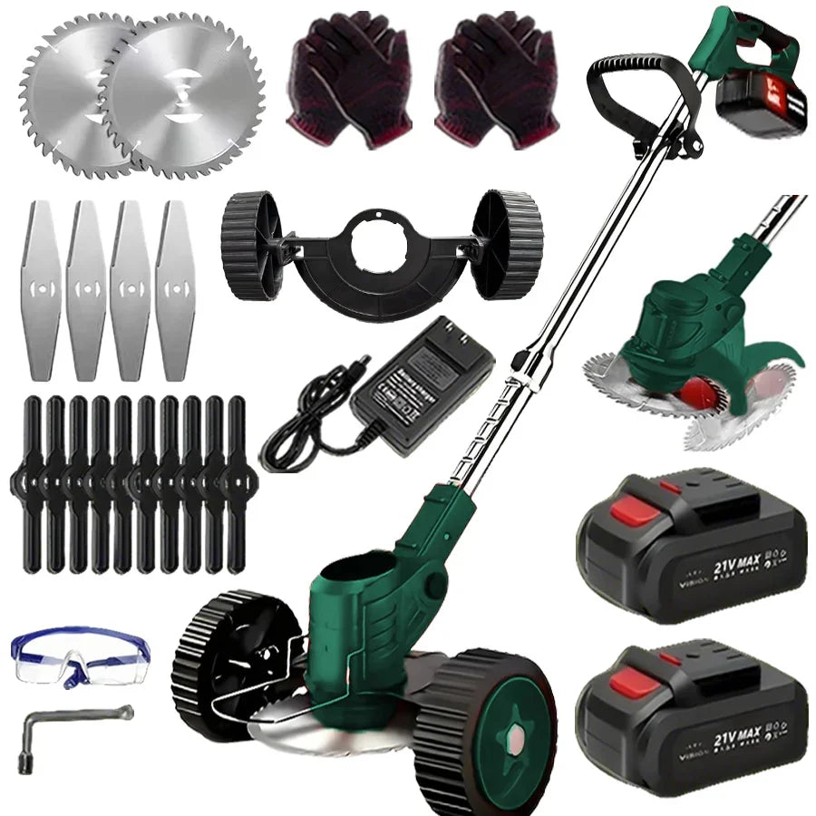 Cordless Lawn Trimmer And Edger With Brush Cutter For Garden