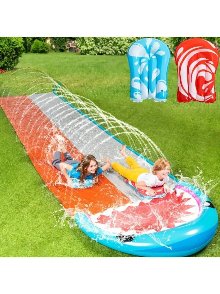 Joyfy Double Lane Water Slide With Inflatable Boards For Kids And Adults - Home and Haven Store