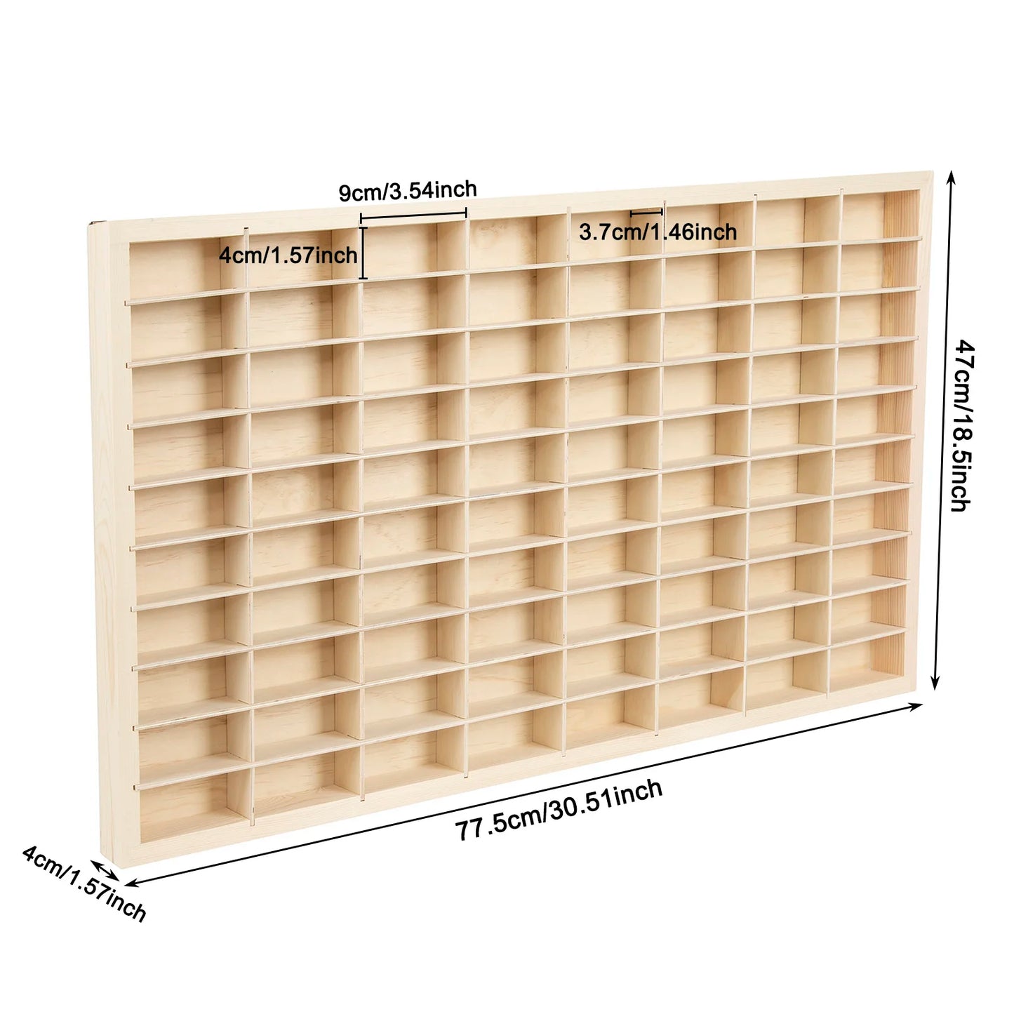 Wood Display Shelf For 80 Diecast Cars Hot Wheels Collectibles