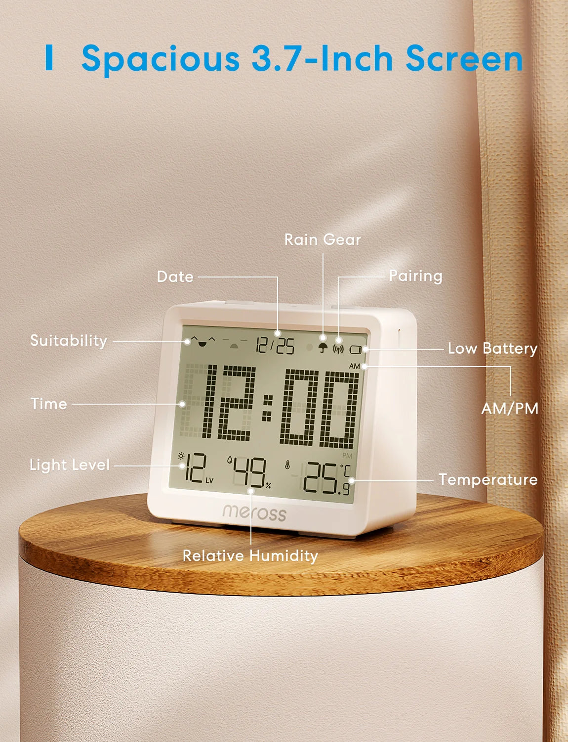 Meross MS130 Matter Temperature Humidity Sensor With Alexa - Home and Haven Store