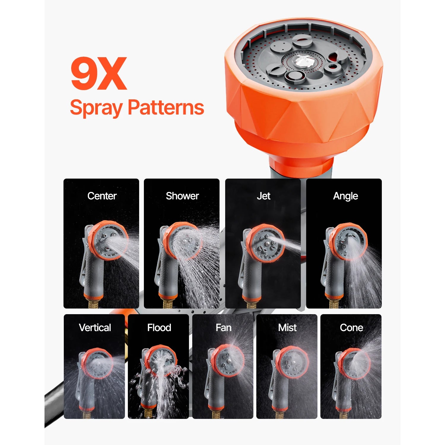 SucceBuy Retractable Wall Mount Garden Hose Reel With 9-Pattern Nozzle - Home and Haven Store