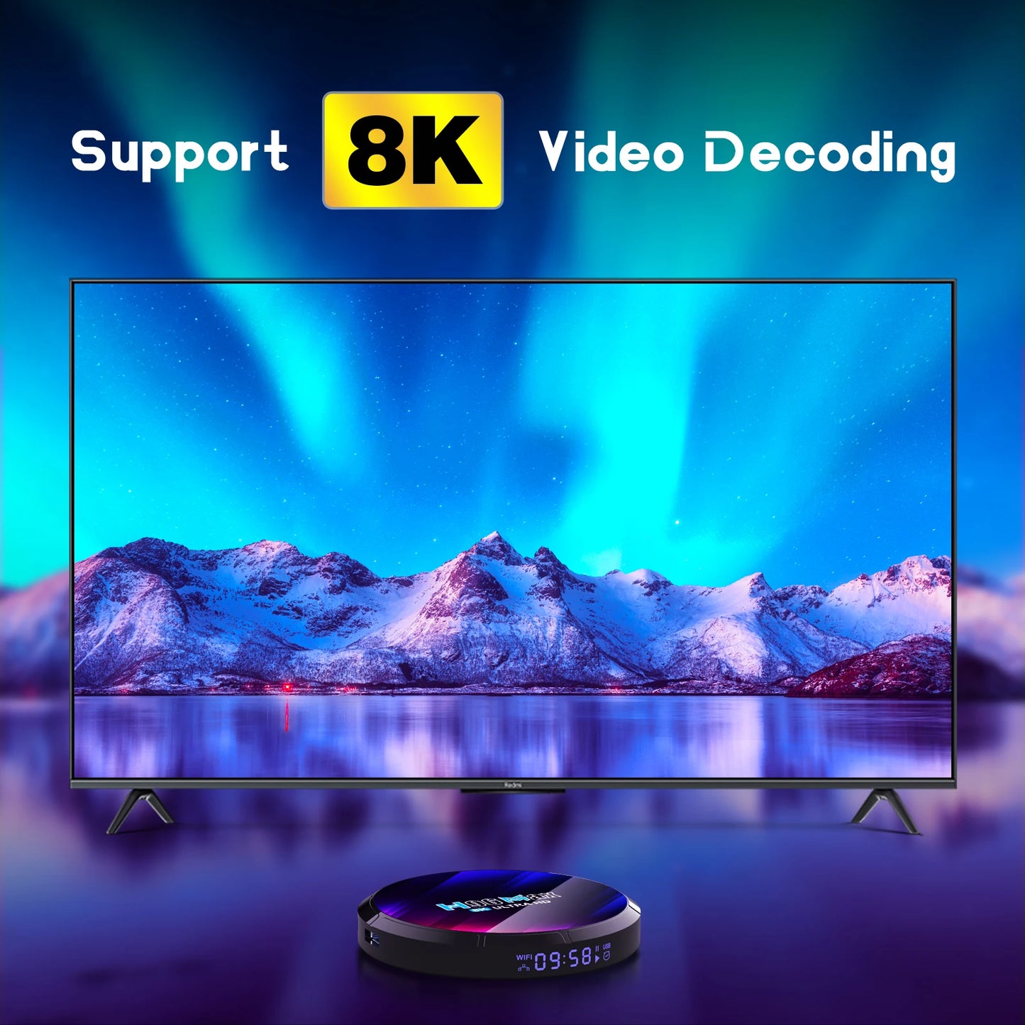 H96 Android Smart TV SetTopBox Quad Core WiFi 6 HDR10