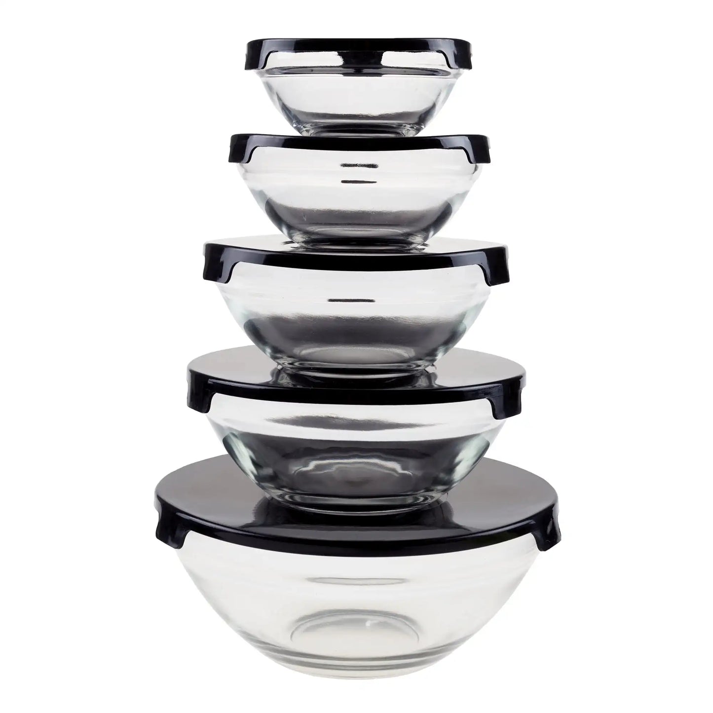Glass Food Storage Containers With Snap Lids 10 Piece Set