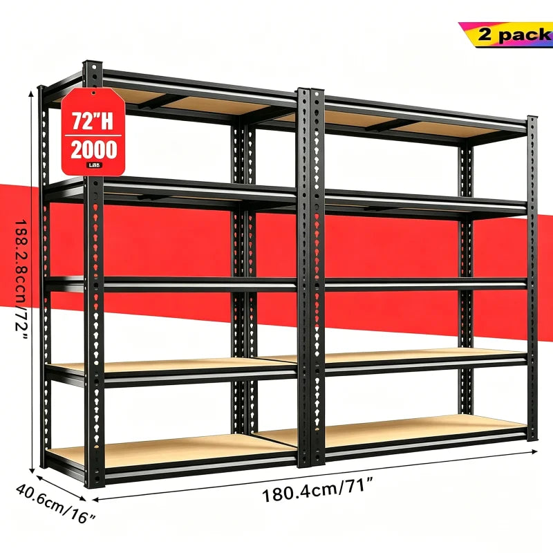 Heavy Duty Metal Storage Shelves With 2000 Lbs Capacity - Home and Haven Store