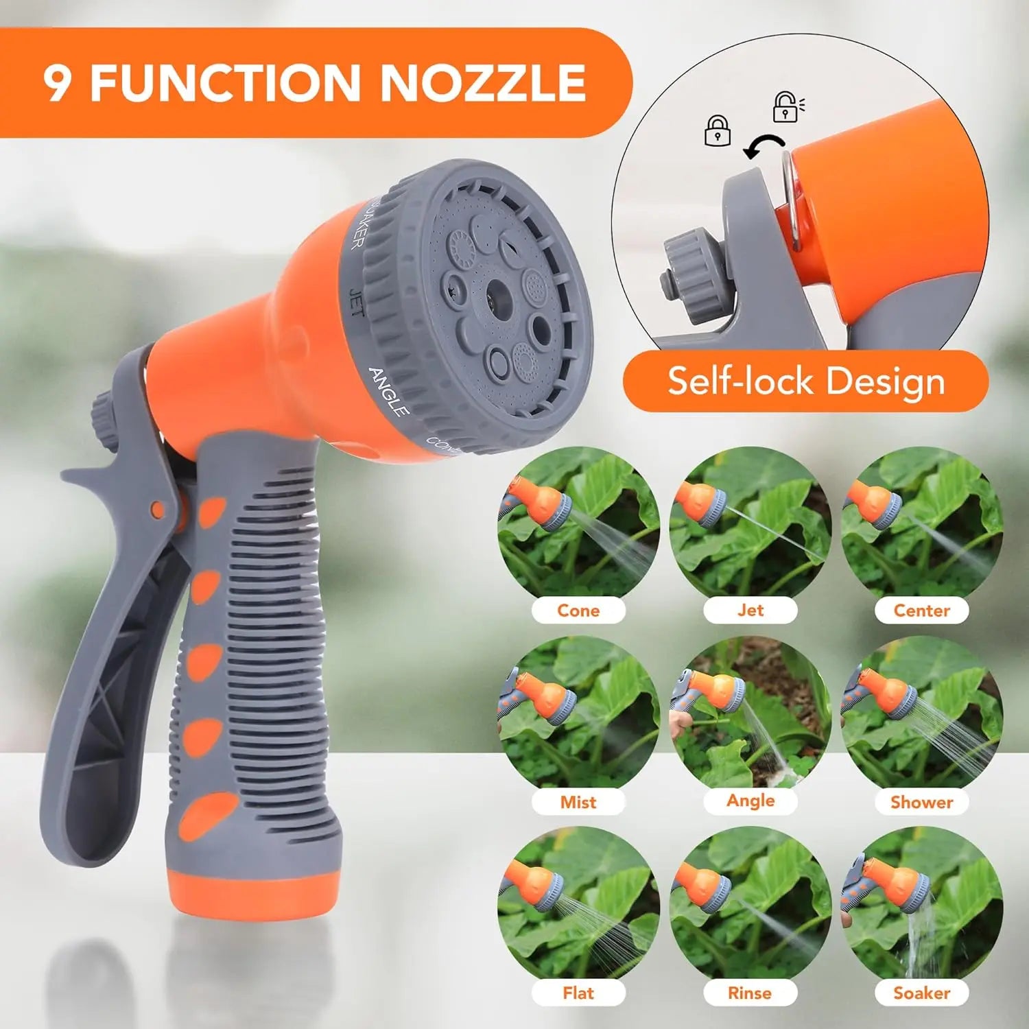 TWISTER.CK Retractable Garden Hose Reel With Nine Function Sprayer - Home and Haven Store