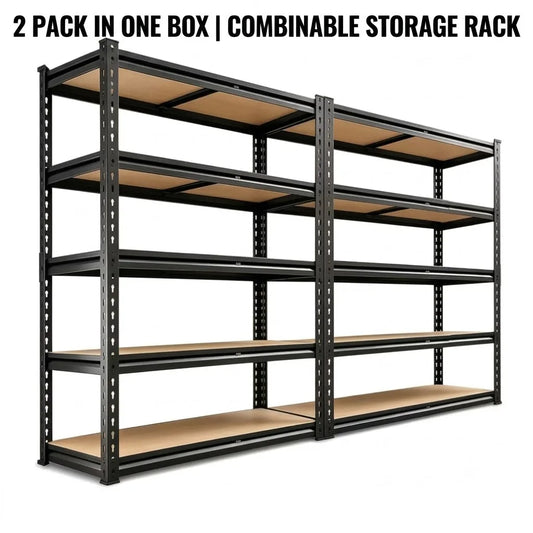 Heavy Duty Five Tier Adjustable Metal Storage Rack Set