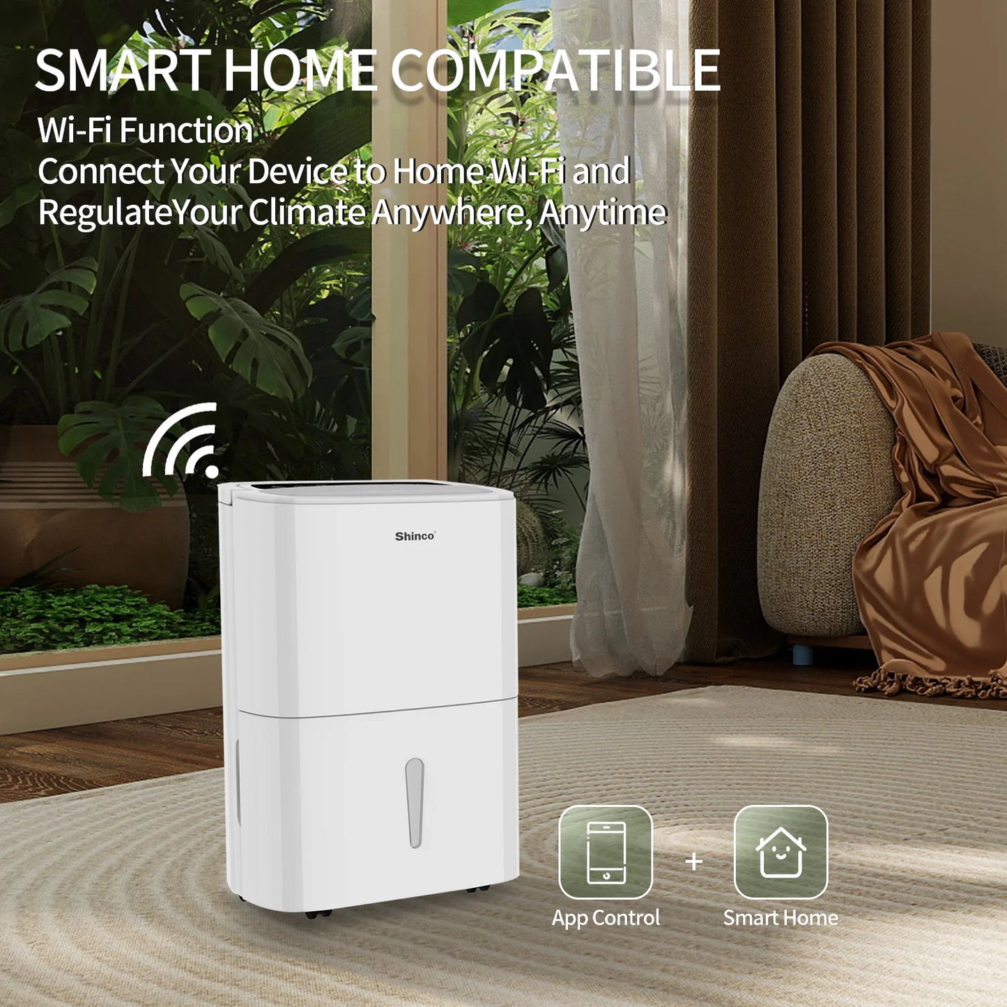 Shinco 150 Pints Energy Star Dehumidifier With WiFi Pump