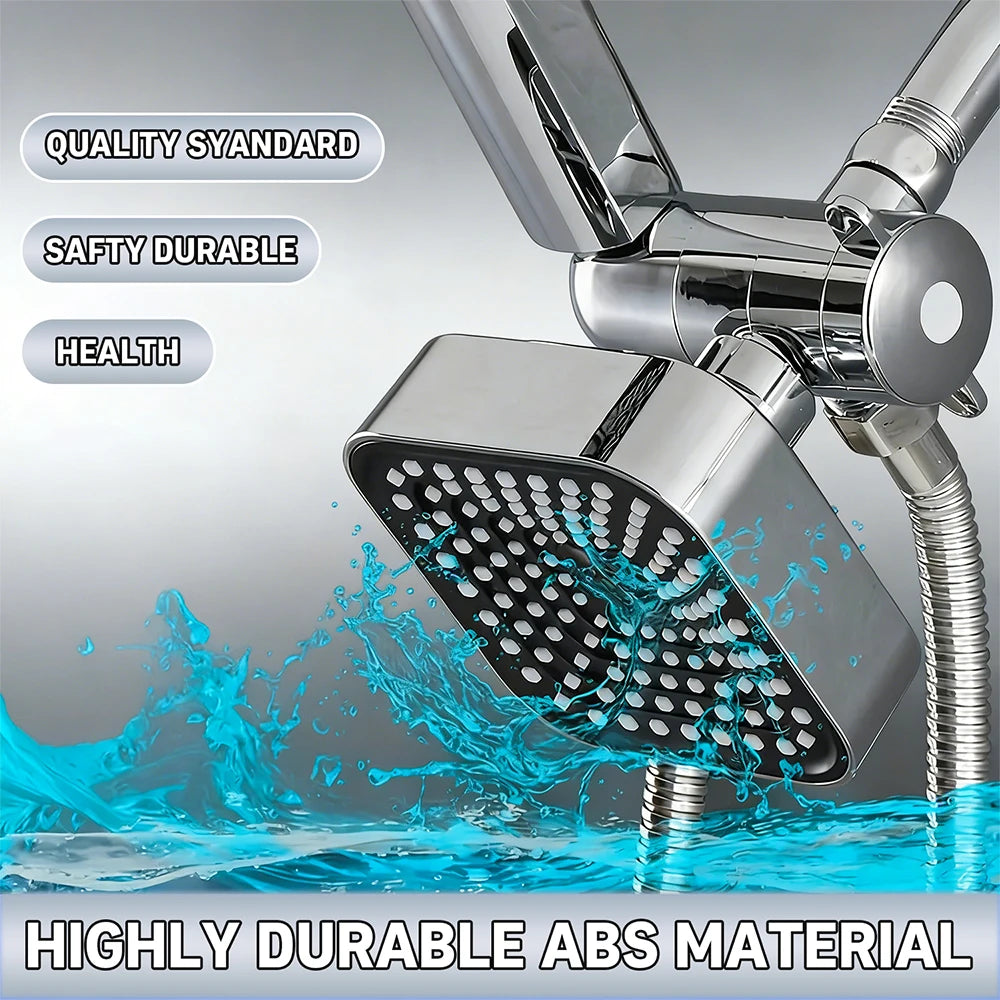 Wall Mounted Dual Shower Head Set With Three Way Valve