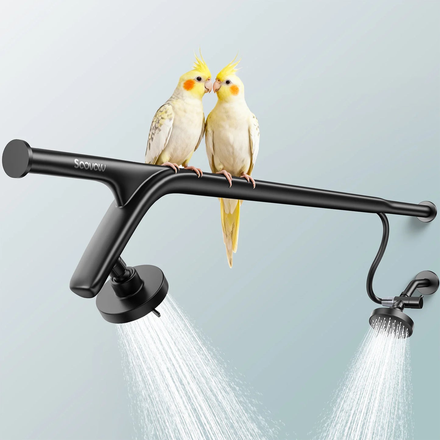 Dual Shower Head System For Two People Stainless Steel