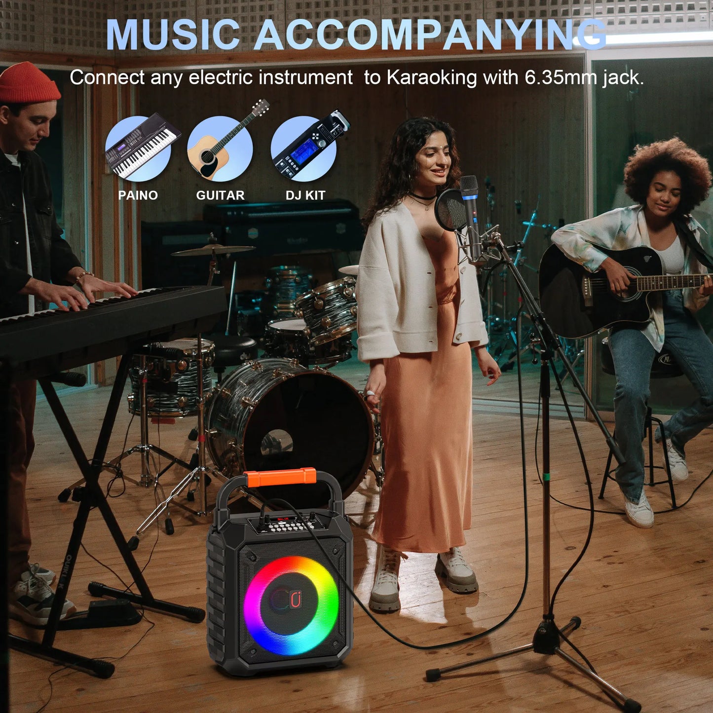 FanFun T17-T Wireless Bluetooth Karaoke Speaker System