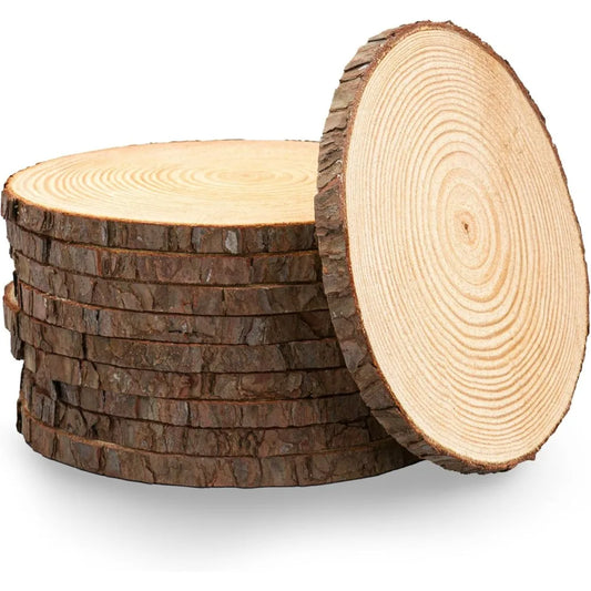 Wood Slice Centerpieces Set Of 12 Unfinished Pieces - Home and Haven Store