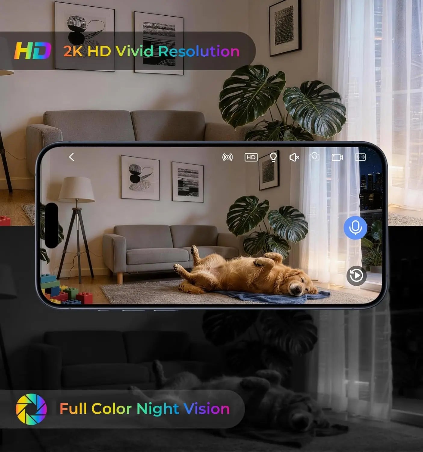 WESECUU Smart Clock Camera 2K Security With Two Way Talk - Home and Haven Store