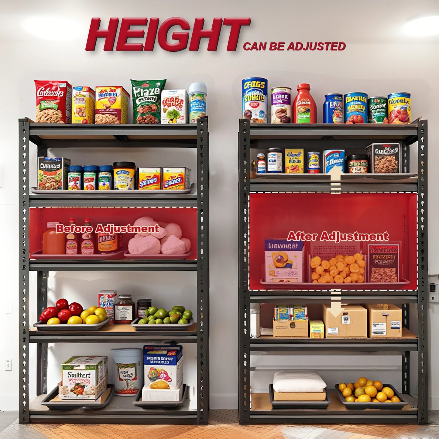 Heavy Duty Garage Shelving Units 2000 Lb Capacity Adjustable