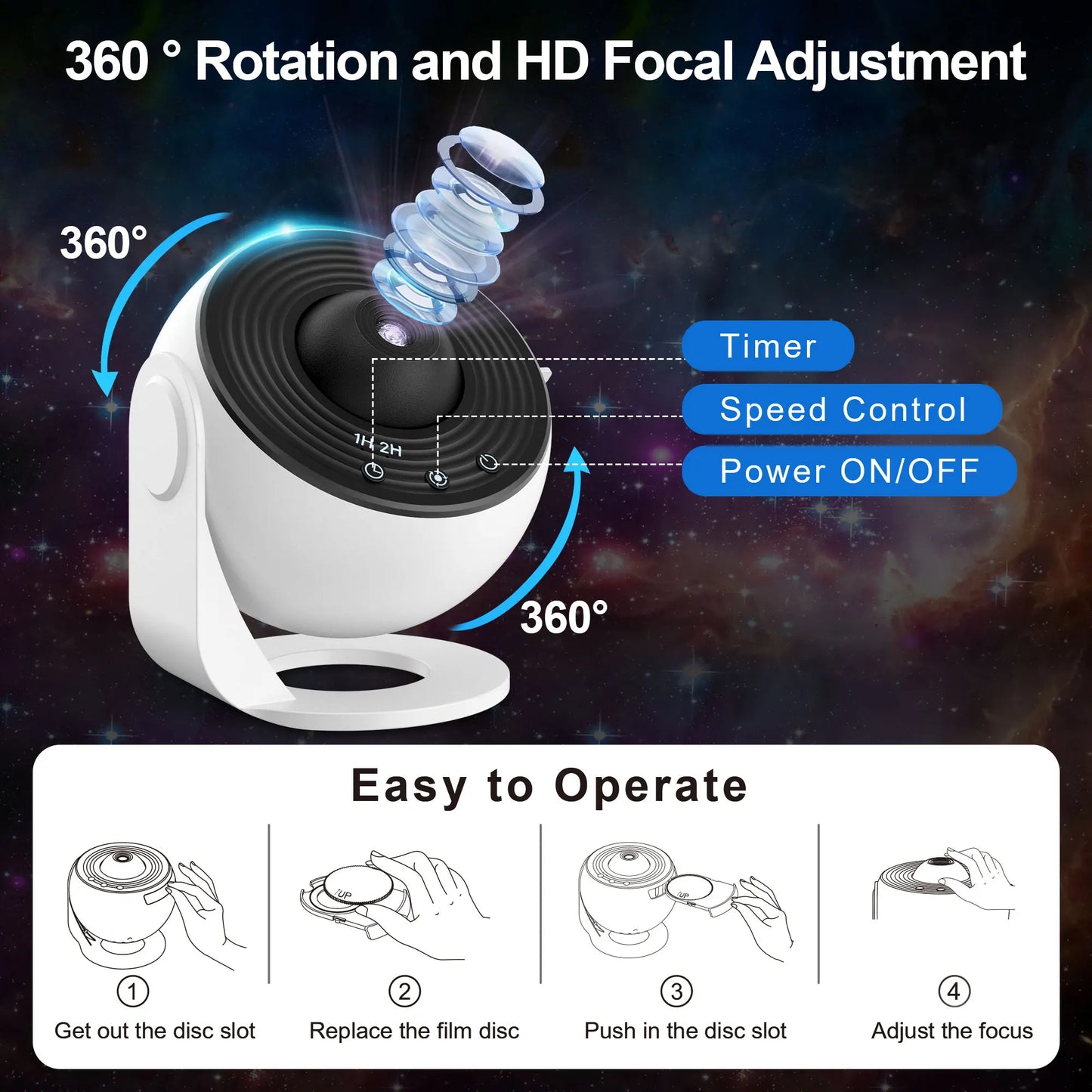 Mexllex 13 In 1 Galaxy Ultral Star Projector Night Light - Home and Haven Store