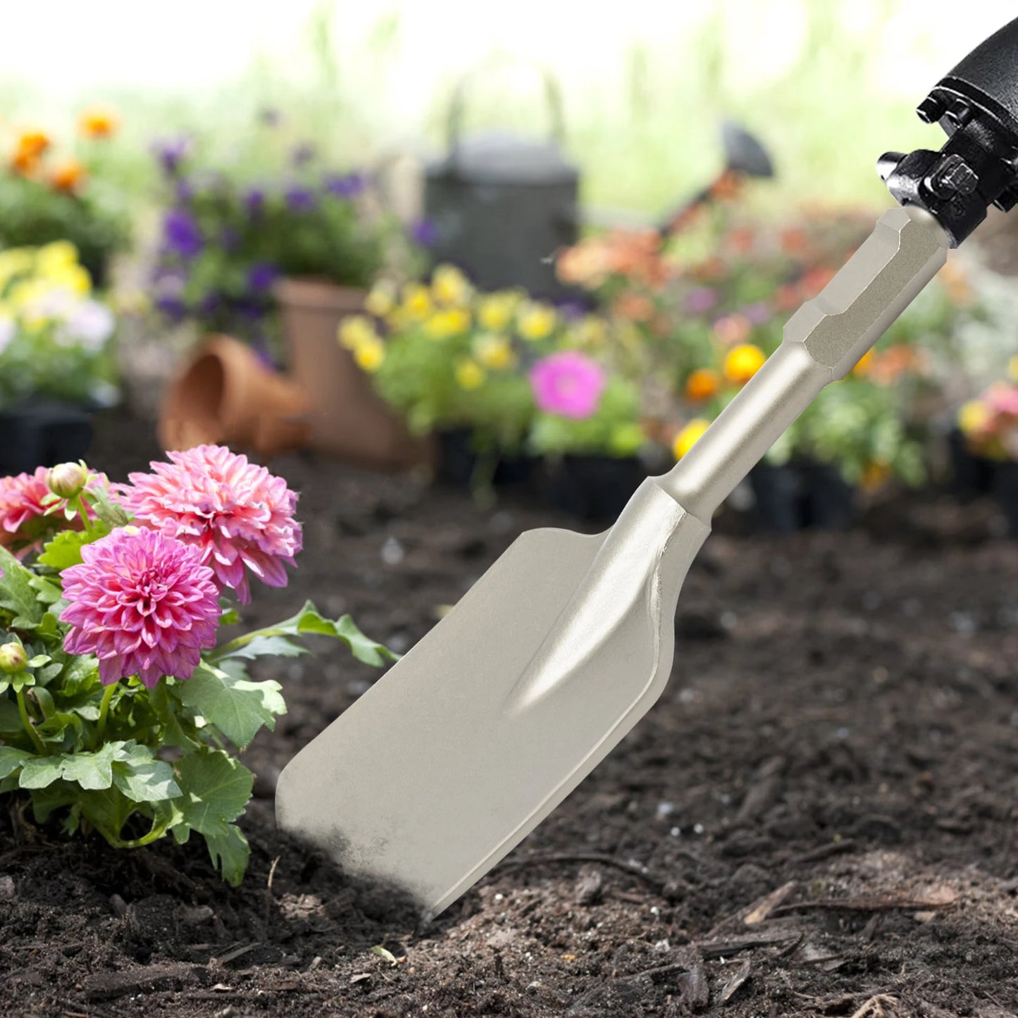 Long Handle Electric Hammer Shovel For Construction And Landscaping