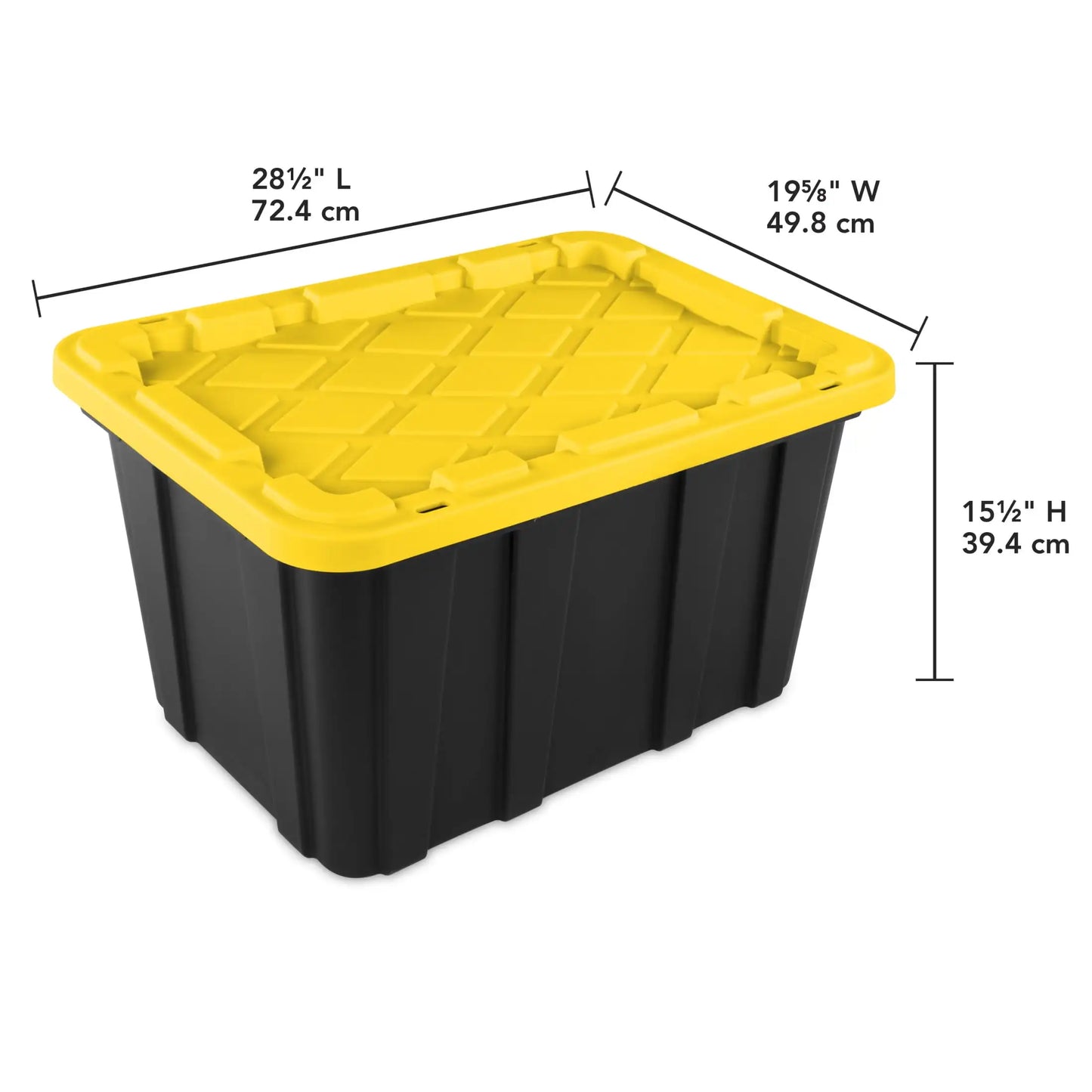 Heavy Duty Plastic Storage Tote With Secure Snap Lid