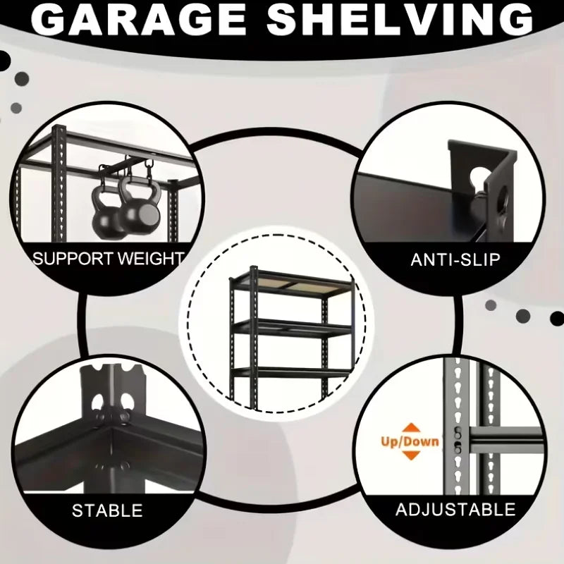 Heavy Duty Metal Storage Shelves With 2000 Lbs Capacity - Home and Haven Store