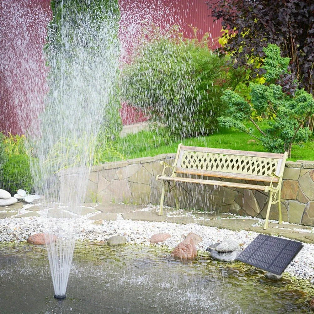 Solar Fountain With 6 Nozzles 1.4W Panel Floating Water Pump - Home and Haven Store
