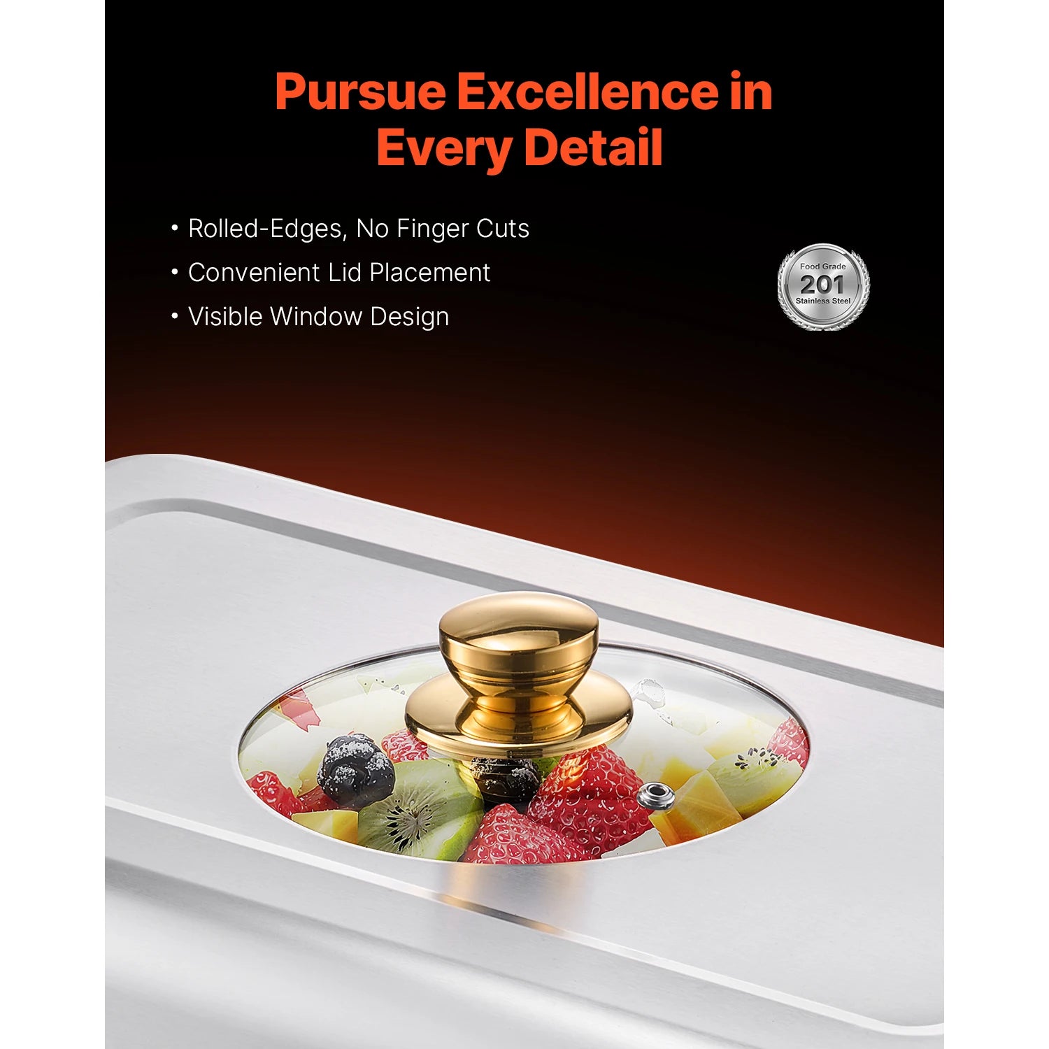SucceBuy Stainless Steel Chafing Dish Buffet Set With 4 Pans - Home and Haven Store