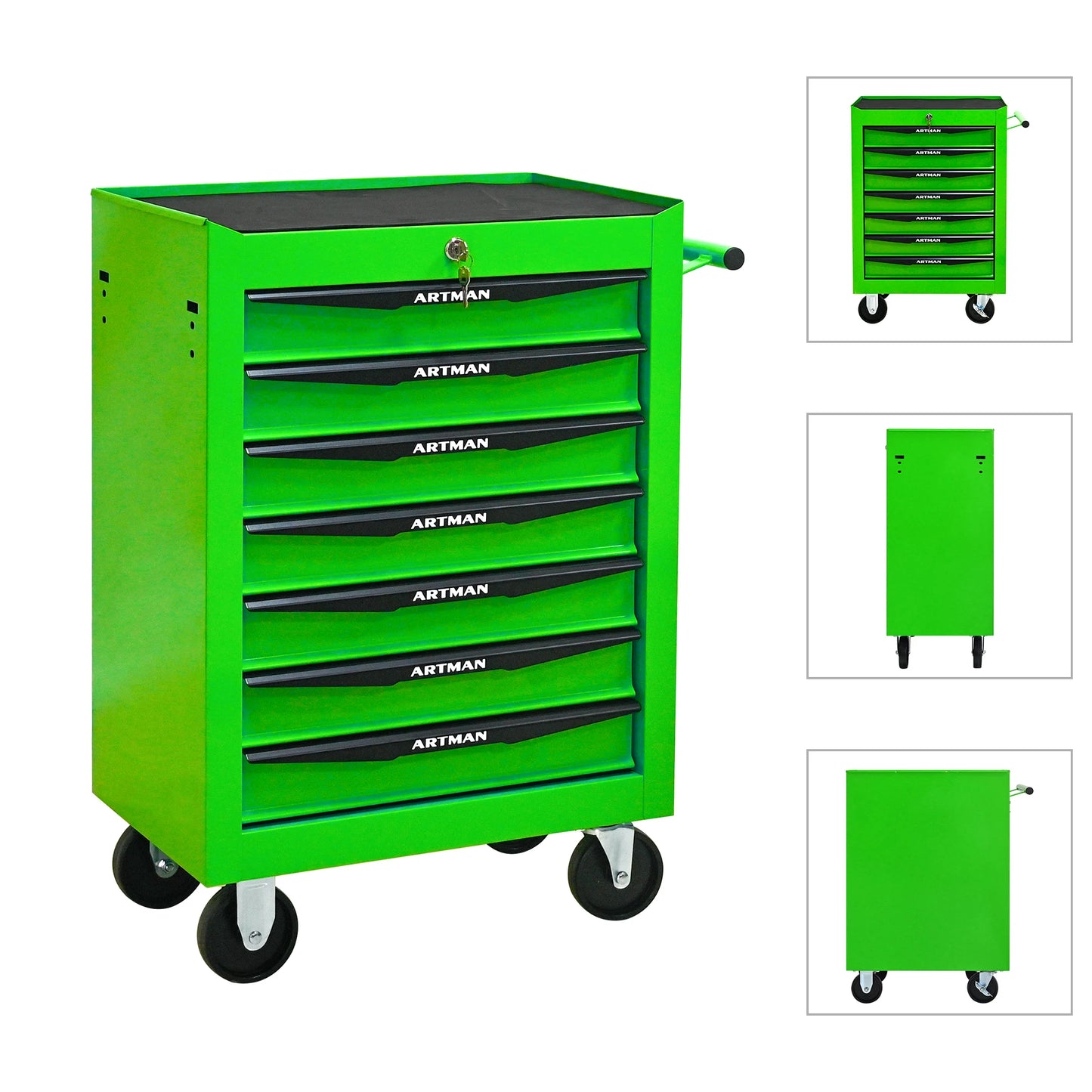 ARTMAN 7 Drawer Rolling Tool Box Cabinet, Heavy Duty Cart - Home and Haven Store