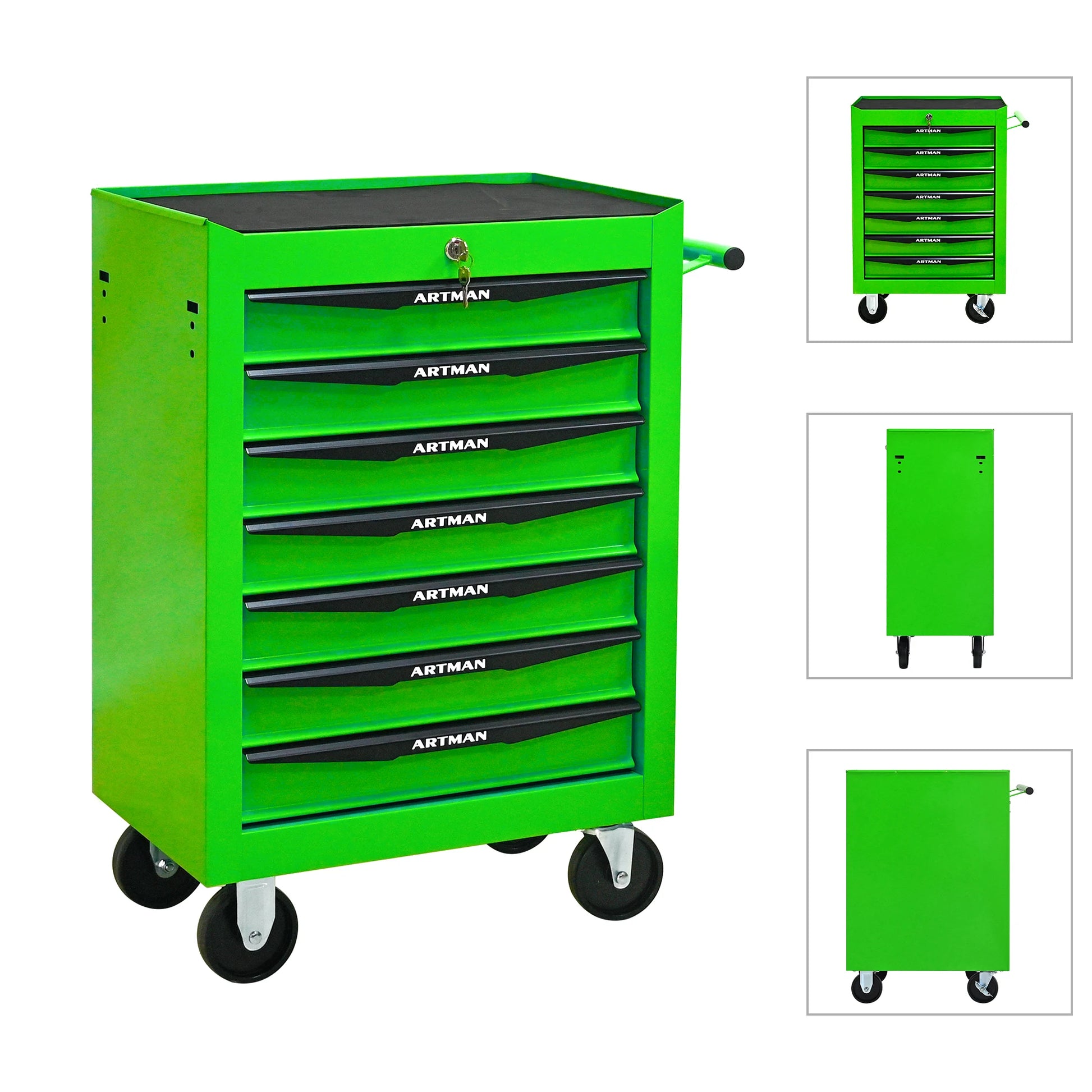 ARTMAN 7 Drawer Rolling Tool Box Cabinet, Heavy Duty Cart - Home and Haven Store