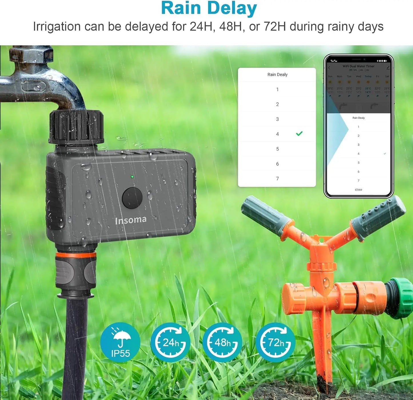 INSOMA WiFi Automatic Garden Sprinkler Timer With Alexa - Home and Haven Store